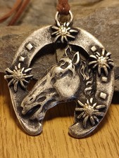 Oktoberfest Trachten Halskette Pferd Hufeisen am 60 Cm Band Dirndl Tradition