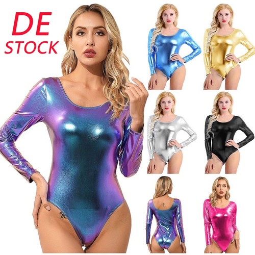 Damen body langarm metallic - damen,
