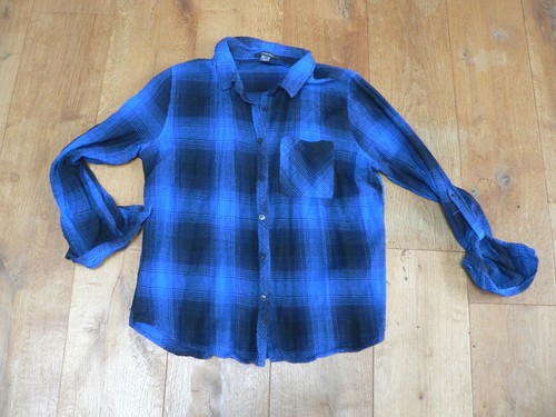 Hemd kariert blau - gr, s/m