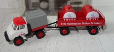 Brekina Mercedes-Benz UNIMOG U 411 EKU mit Anhänger und Tanks 1:87 OVP (BS21)