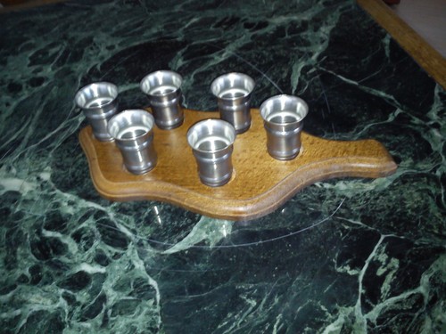 Zinn schnapsbecher auf - 6,