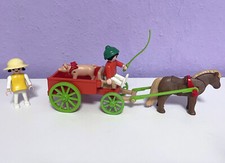 PLAYMOBIL Nostalgie ♥ KINDER/PONYWAGEN plus GlücksFERKEL ♥ Original 80er Klicky