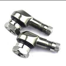 1 Paar Motorrad Alu Winkelventil 11,3mm Ventile Eckventil Roller Reifen SILBER