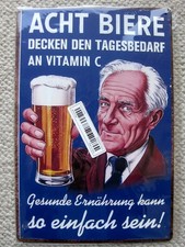 Alu Dekoschild "8 Biere" für