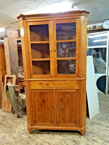 Biedermeier eckschrank - biedermeier,