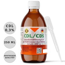 CDL Lösung 0,3 % CDS 250 ml bereits aktiviert mit Pipette in Braunglasflasche