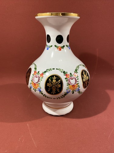 Bömische überfang glas vase - Überfang,