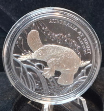 1 Oz Silbermünze NIUE - Australia at Night - Platypus - Schnabeltier 2018 - rare