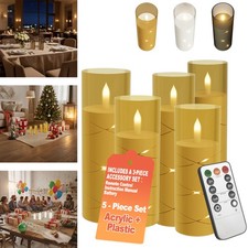 LED Kerzen 5er Set Acryl