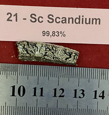 2,22g Scandium + ZERTIFIKAT 21 Sc dentritisch 99,83% Seltene Erden Sammeln edel
