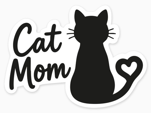 Aufkleber cat mom - aufkleber,