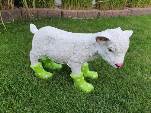 Gartenfigur ziege mit stiefel - gartenfigur,