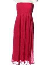Hallhuber Seidenkleid Midi Beach 100% Seide Bandeau Trägerlos Sundress Mulberry