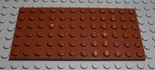 lego plate 6x12 new brown
