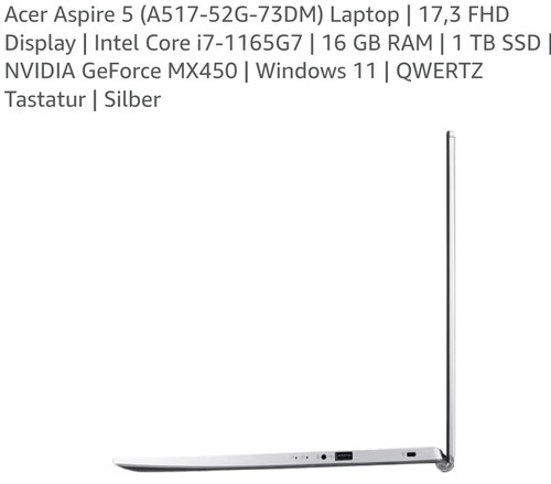 Acer aspire a517 laptop - 5, a517-52