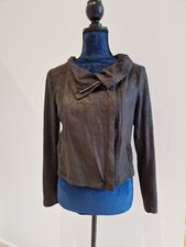 Jacke 36 schwarz- Gold Wildleder Optik Elegant Amisu 