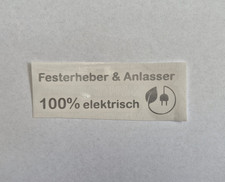 Lustige Elektroauto Aufkleber, Fensterheber & Anlasser 100% elektrisch, NEU