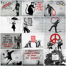 Tapete BANKSY Fototapete Vlies Kunst Graffiti Streetart Mural Stadt Poster 884