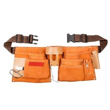 Leder Werkzeug Gürteltasche 9 Taschen Werkzeugtasche Werkzeuggürtel Nageltasche
