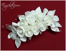 SALE% J92 Haarschmuck Haargesteck Rosen Perlen Hochzeit Kommunion NEU