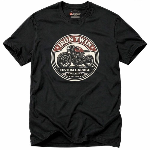 Retro motorrad badge twin - v2,