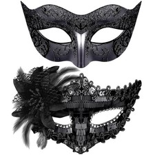 Venezianische Masken Schwarz