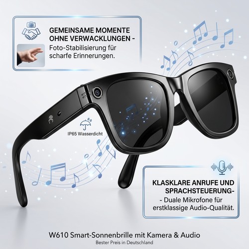 Smart brille mit kamera - kamera, 4k