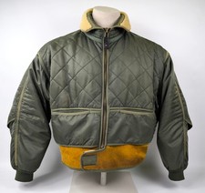 Chevignon Jacke Cosmos oliv Gr. L (XL) vintage 80s Lammfell Bund Marine Stock