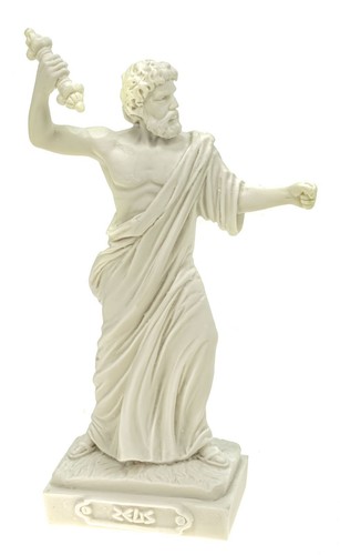 Alabaster dekofigur zeus - alabaster,