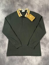 Burberry Karo Langarm Poloshirt Gr. L 100% Baumwolle