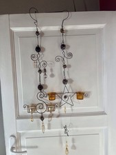 Orientalische Deko ca. 90cm aus Glas und Metall Teelicht Halter