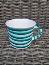 Gmundner Keramik Grüngeflammt Kaffetasse / Kaffeehäferl  8 cm Hoch; 9,5 cm Durch