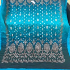 Bassetti PLAID Tagesdecke GOLD DECO B1 Petrol blau 135/190cm NEU Kuscheldecke