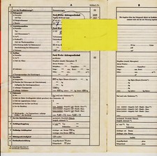 FORD 15 M de Luxe 1957 Weltkugel Kfz-Brief Oldtimer Pappbrief