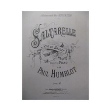 HUMBLOT Paul Saltarelle Klavier ca1888