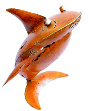 Hai Figur Skulptur Metall