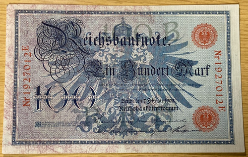 Reichsbanknote 100 mark - mark, von