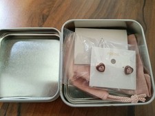 Fossil Ohrstecker Ohrringe Sadie Neu Herz