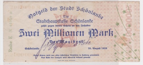 Millionen mark banknote - 2,