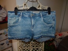 Blue Motion Jeans Short Gr. 44 blau mit Fransen
