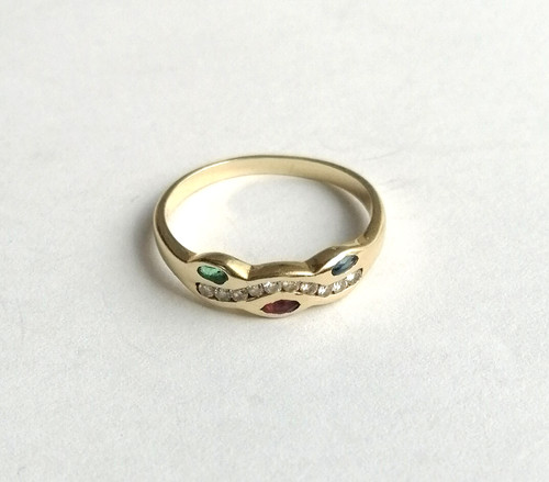 Ring mit diamanten saphir - diamanten,