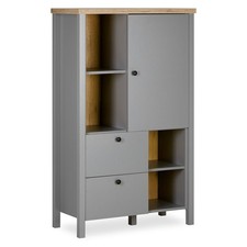 Highboard Massiv Grau