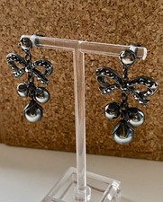 Konplott Ohrringe Schwarz Grau Perlen Schleifen 🎀 Pearl‘N‘ Ribbons