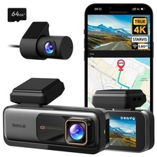Dashcam Auto 4K GPS, Dual