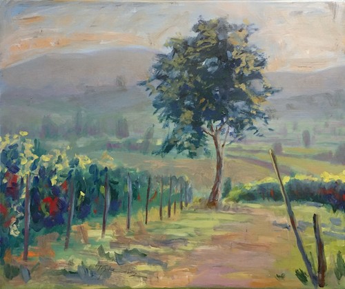 Weinberg 3718 2018 - Öl, auf