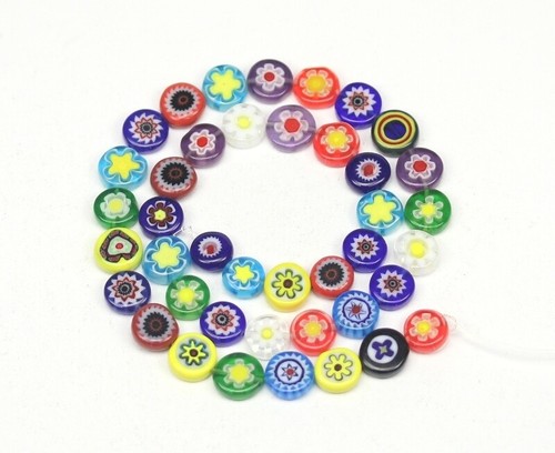 Millefiori glasperlen rund - millefiori,