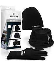 DERBYSTAR 3tlg. Winter Set Spielerhandschuhe Halswärmer Mütze Gloves [35014]