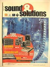 SOUND & SOLUTIONS 1/2003 & MIX & MUSIC 1/2003 - JBL AE CROWN XLS II SOUNDCRAFT 