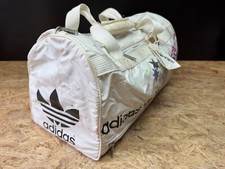 Vintage ADIDAS Sporttasche Retro Tennistasche weiß L 50 x T 23 x H 28 cm