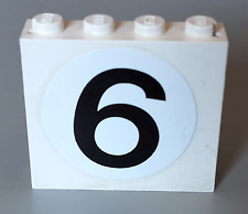 Lego Wand Panel Paneel 4215pb051 weiß 1x4x3 Sticker 6 Zubehör 8842 Go Kart